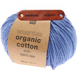Rico Design Essentials Organic Cotton Aran 31 Violets Premium Wool 50 g Soft Winter Fashion for Jumper Scarves and Cosy Living Ideas with mySearose Label