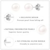6 Pairs 925 Sterling Silver Pearl Stud Earrings Set Hypoallergenic