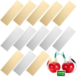 Artibetter Tiras de Zinc y Cobre 5x2 cm – Kit de Experimento Escolar