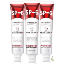 Sp-6 Probiotic,WhiteningToothpaste,ContainingProbiotic Whitening Fluorine-Free, Refreshing Mint Flavor, Whitening Toothpaste (3PC)