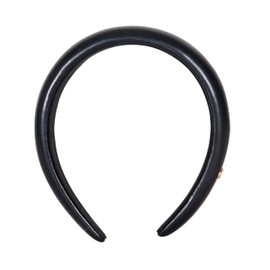 Coach Women's Leather Headband, Black, One Size