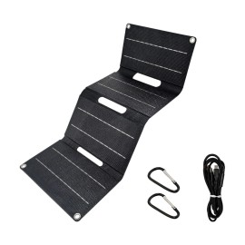Portable 30W Mini Foldable Solar Panel with USB 5V Charger Outdoor Foldable Solar Panel ChargingMax. Power: gray 30W, Material: Monocrystalline Silicon