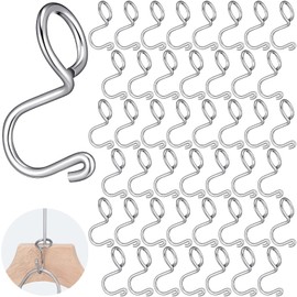 Sosation 45 Pcs Clothes Hanger Connector Hooks Metal Hanger Extender Hooks Mini Cascading Hanger Hook Metal Outfit Hanger Extender Clips for Velvet Plastic Wooden Closet Space Saving