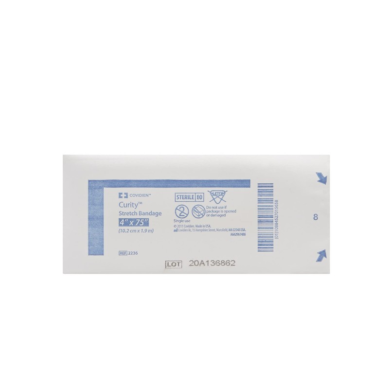 Covidien 2236 Curity Stretch Bandage, Sterile in Soft Pouch, 4"