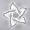 Ruibutrade White Flower Modern CeilingFans with Lights, Low Profile Ceiling
