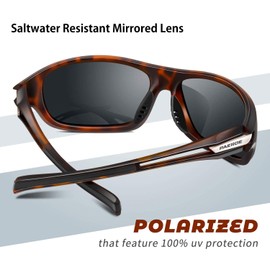 PAERDE Polarized Sports Sunglasses for Men and Women, Men‘s Sunglasses TR90 Unbreakable Frame PA820