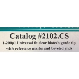 CLP New CLP 200ul Universal Fit Clear Biotech Grade Tips 96 Tips/Rack w/ Lid & Base
