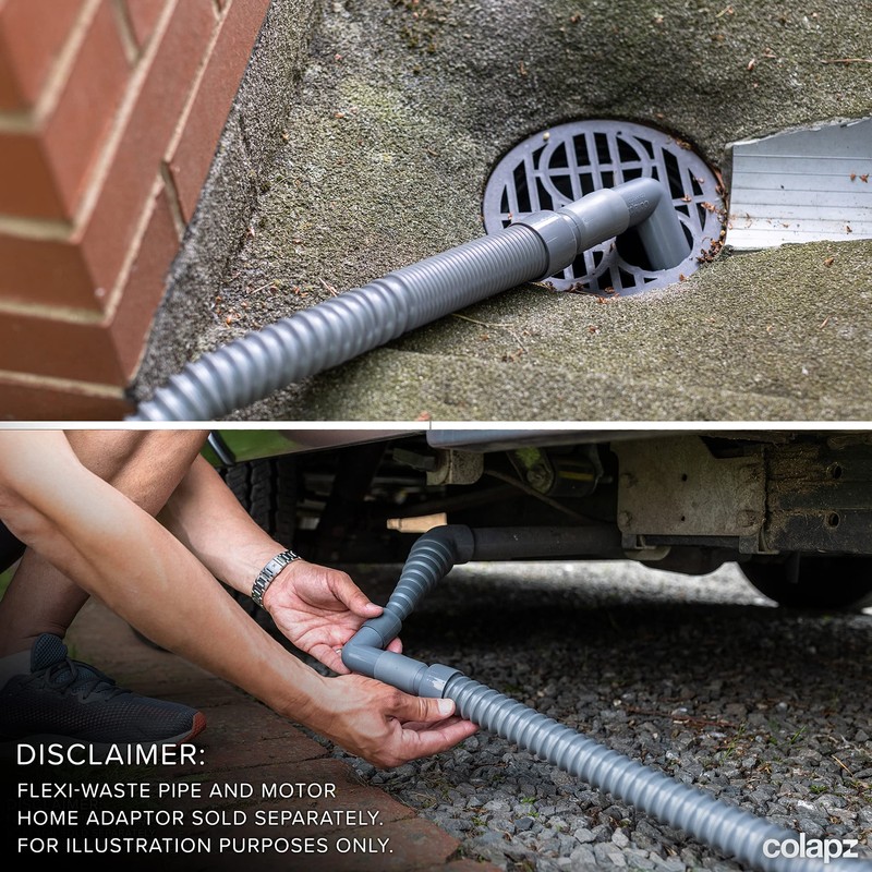 Colapz Caravan Accessories Flexible Extendable Caravan Waste Pipe System Folding,