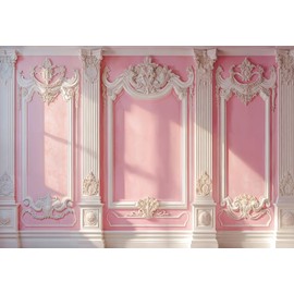 Kate Pink Interior Backdrops for Photography Classic Wall Photo Backdrop European Style Photo Studio Props, 7x5ft