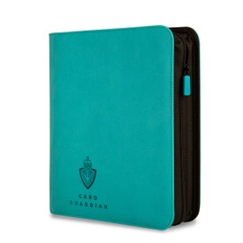 Card Guardian - Toploader 4 Pocket Premium Binder with Zipper for 160 Cards - Side Loaded Pockets - Compatible with Sports and Trading Cards TCG (Teal)