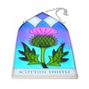 Scotland Thistle Stained Glass Gothic Panel Window Hanging Irish Sun