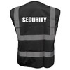 Security Printed Black Hi Vis Vest/Waistcoat, Security Officer, Security Guard