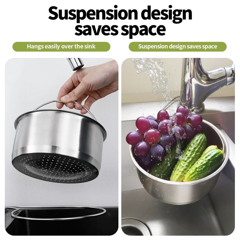 Stainless Steel Swan Sink Strainer Basket, Faucet Hanging Filter Multi-Functional