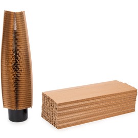 IDL Packaging 13.75" Flexi-Hex™ Honeycomb Packing Paper Sleeves, L, Brown, Pack of 50 - Adaptable to Any Shape Cushioning Packaging with Modern Design - Flexible & Reusable Wrap Bags for Moving