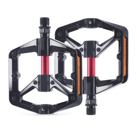 Bicycle Pedals, MTB Pedals with Reflectors, 9/16 Inch, Aluminium Bicycle Pedals, Bicycle Pedals, Lightweight and Non-Slip, Suitable for Mountain Bike/Trekking/Road Bike