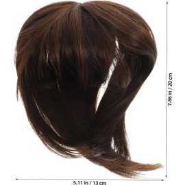 Postizo de Pelo para Mujer Clip, Peluca Natural sin Costuras, Volumen de 20 Cm, Color Marrón Claro, Malla Interior Amplia y Tupé para Cabello Fino, Uso Diario y Eventos
