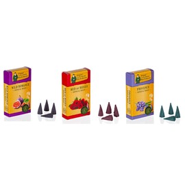 Crottendorfer Sensual Magic Incense Cones Size M Pack of 60 Provence + Bed of Roses + Wild Romance Made in Germany