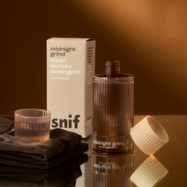 Snif Midnight Grind Laundry Detergent, Bold, Rich Espresso Scent, 64 Loads, Non-Irritating to Skin, Clean, Non-Toxic, Vegan, Cruelty Free, 16oz