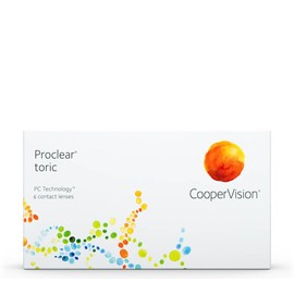 Proclear Toric, torische Monatslinsen weich, 6 Stück / BC 8.8 mm / DIA 14.4 / CYL -0,75 / Achse 100 / -03,75 Dioptrien