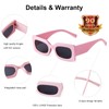 JUDOO Retro Rectangle Sunglasses for Women Fashion Oval Lenses Pink