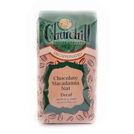 Churchill Coffee Chocolate Macadamia Nut 12 oz - Ground (Decaf)