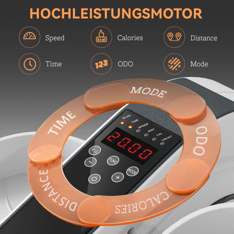 Soozier Under Desk Elliptical Machine with Remote Control, 10 Speeds