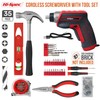 Hi-Spec 35pc Red tool kit with 3.6V USB Electric Screwdriver