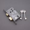 Infinity Decor Fire Rated Black Nickel 3 Lever Mortice Sash