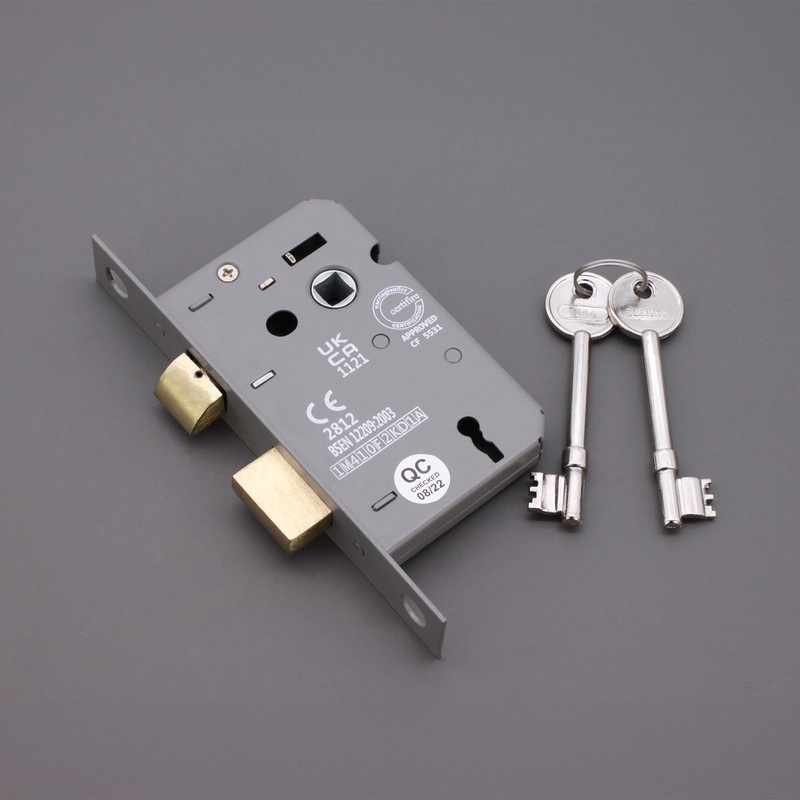 Infinity Decor Fire Rated Black Nickel 3 Lever Mortice Sash
