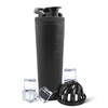 Ice Shaker Insulated Stainless Steel Shaker Bottle | 32oz, Black | Cold for 30+ Hours | Insulated Cup with Twist-on Agitator | Odor-Free Bottle for Protein Shakes, Water, Smoothies, Cocktails