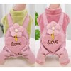 Pet 4 Legs Warm Jumpsuit Cute Puppy Outfit Sweater Winter