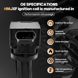 HMJXF Ignition Coil UF764 GN10730 Compatible with Genesis G70 G80 G90 Santa Fe Sonata Optima Sorento Sportage 2.0L 2.4L L4 (Set of 1) Replacement for 27300-2GGA0