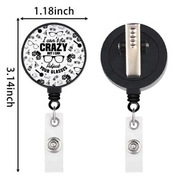 KUIYAI Ophthalmic Technician Tech Badge Reel Optometry Doctor Nurse Gift Orthoptist Merch(Adjust Glasses)