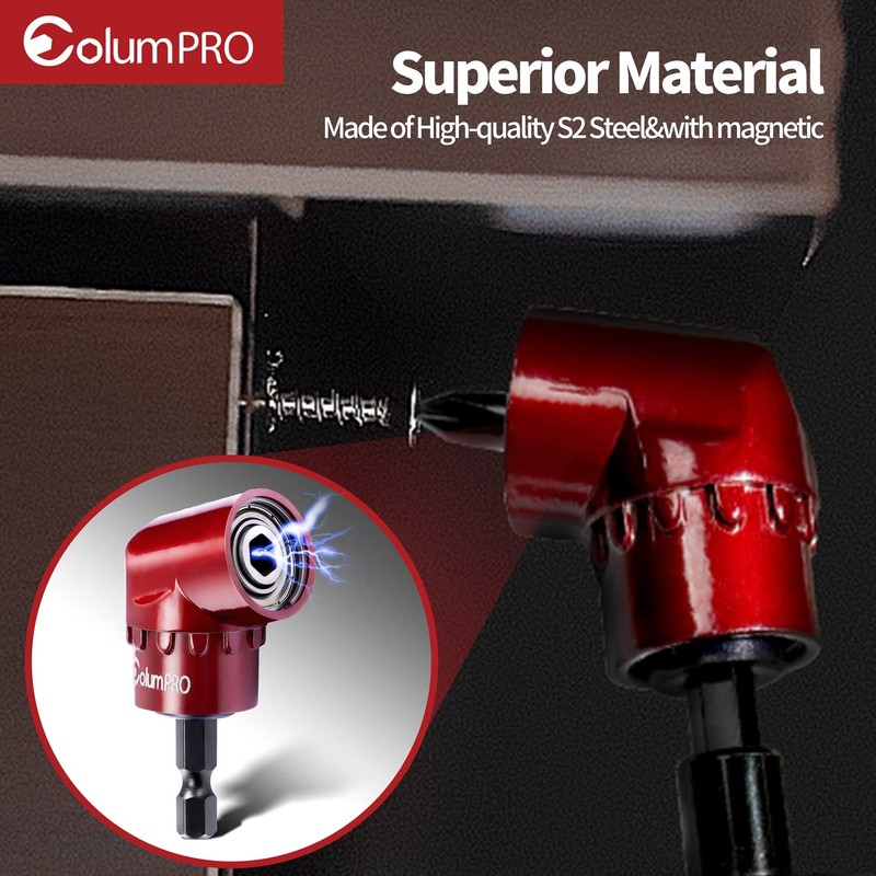ColumPRO 1/4 Inch 105 Degree Right Angle Driver Adapter Hex