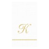 Caspari Hemstitch Script Paper Guest Towel Napkins in Letter K,