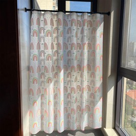 Plastic Shower Liner - Premium EVA 6G Shower Curtain Liner with Rustproof Grommets and 3 Weighted Magnets, Waterproof Shower Curtains for Bathroom(Rainbow, 72"*72")