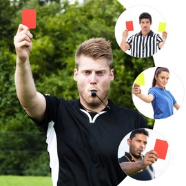 Toyvian 10pcs Professional Referee Cards Soccer Red Cards Yellow Cards Soccer Referee Cards Red Yellow Judge Cards Referee Accessory Soccer Referee Card for Sport Competition
