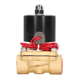 Solenoid Valve Brass Electric 2 Way 1/2in Normally Closed for Water Air Gas Fuel Oil AC220V