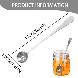 Set of 2 Stainless Steel Cooking Spoons, Serving Spoons, Olive Spoons, Serving Spoons with Drainage Hole, Serving Spoon, Stainless Steel, Cooking Spoon, Multifunctional Preserving Spoon, for Olives