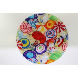 Andreas Silicone TR-262 Beach Umbrellas Non-Slip 8" Trivet/Pot Holder/Hot Pad, 100% Cotton, Dishwasher Safe, Hot Dishes, Protect Hair Iron, Safe up to 600°F