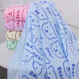 [G&G] I can’t go swimming without this. Bear beach towel/water towel/water bathrobe. GS002597 Bear beach towel yellow 3ea