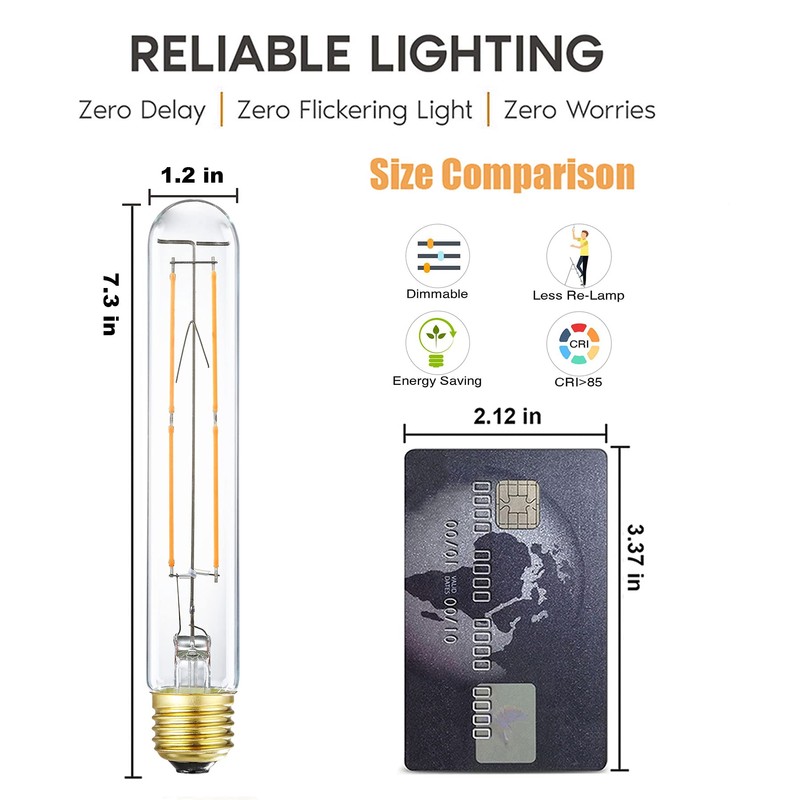 XININSUN Dimmable E26 Light Bulb 6W Equal 60 watt Edison