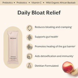 ProMix Nutrition Debloat Prebiotics and Probiotics, Bloating Relief for Women, Gut Cleanse Detox for Men and Immune Support - White Peach - 30 Servings (Pack of 30)