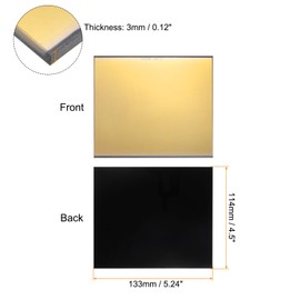 HARFINGTON 3pcs Welding Lens 5.24" x 4.5" Shade 13 Glass Replacement Welding Lenses Darkening Filter Plates for Welding Helmet, Gold Coated Filter Glass