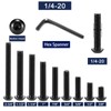 1/4-20 x 3/4" Button Head Socket Cap Bolts Screws, 20Pcs