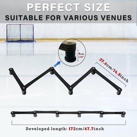 Golden Sport Lightweight Hockey Stick Handling Training Equipment for Enhanced Handling, 5-Section, Black, for Puck Control - Solid, Portable, Durable and Multi-Angle Adjustable