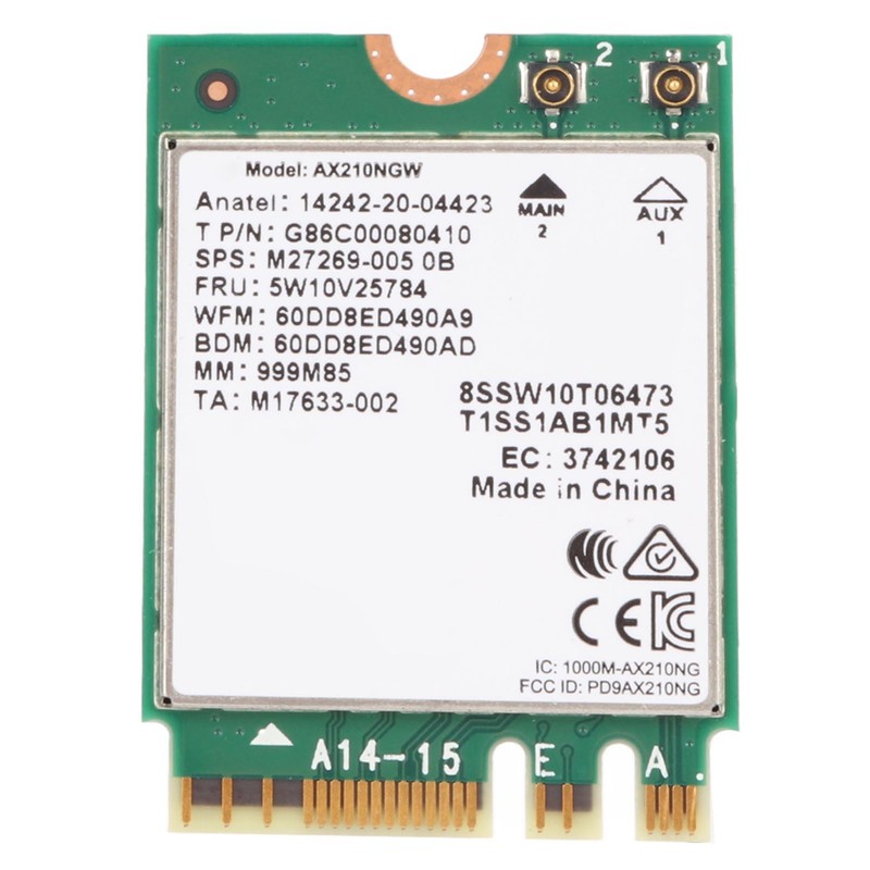 WiFi 6E Wireless Card 2.4G 5G 6G 5400Mbps NGFF M2