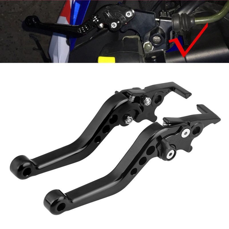 EVGATSAUTO Motorcycle Brake Lever, 2 Pieces CNC Aluminium Alloy Motorcycle