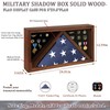 Large American Veteran Flag Display Case Solid Wood Memorial Flag