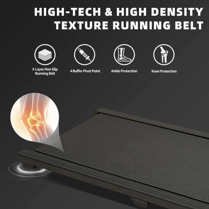 Portable 1.0HP Under Desk Treadmill with Incline Home/Office Walking Jogging